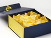 Lemon Yellow Tissue Featured with Navy Gift Box and Lemon Yellow FAB Sides®