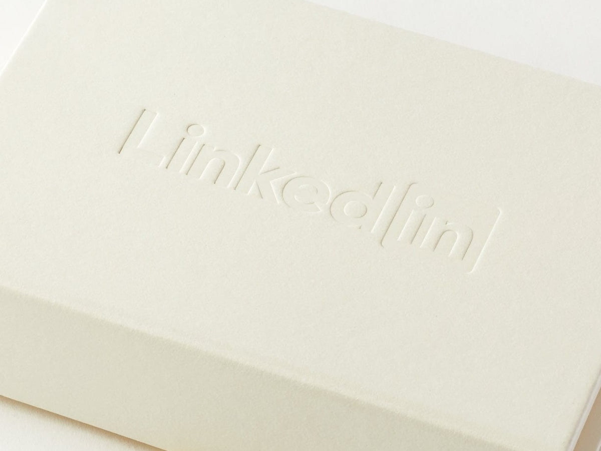 Ivory Gift Box with Custom Debossed Logo to Lid