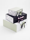 Love Doodle FAB Sides® Featured on Silver Gift Box with Silver Sparkle and Spring Moss Ribbon