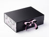 Love Doodle FAB Sides® Decorative Side Panels on Black A4 Deep Gift Box with Tulip Double Ribbon