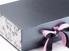 Love Doodle FAB Sides® Decorative Side Panels on Pewter Gift Box with Tulip Double Ribbon