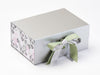 Silver Sparkle and Spring Moss Ribbon with Love Doodle® FAB Sides® Featured on Silver Gift Box