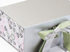 Love Doodle FAB Sides® Featured on Silver Gift Box with Silver Sparkle and Spring Moss Ribbon