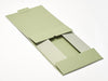 Sample Sage Green Linen A4 Deep No Magnets Gift Box Open Flat