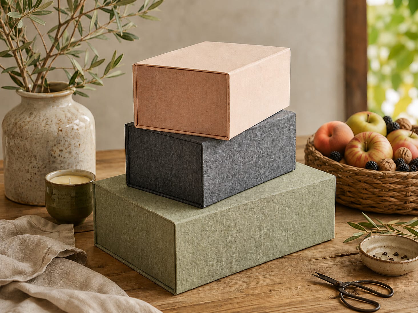 Luxury Linen Gift Boxes