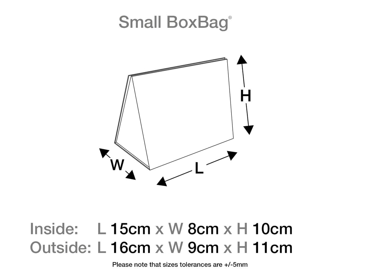 Small BoxBag®  Assembled Size Line Drawing