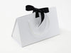Medium White BoxBag® Featured with Black Satin Ribbon