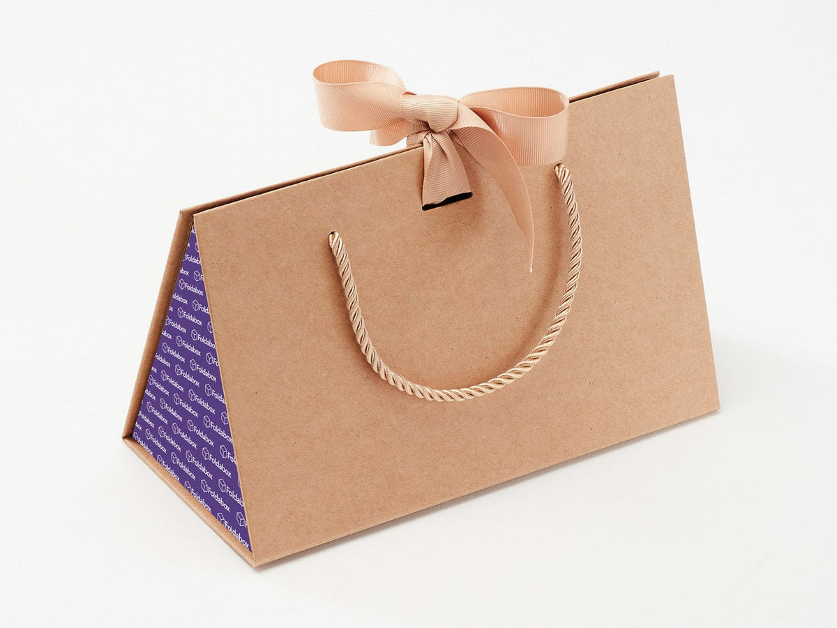 Medium Kraft BoxBags® Featured With Custom Logo Printed Side Panel Labels from brokenlogo