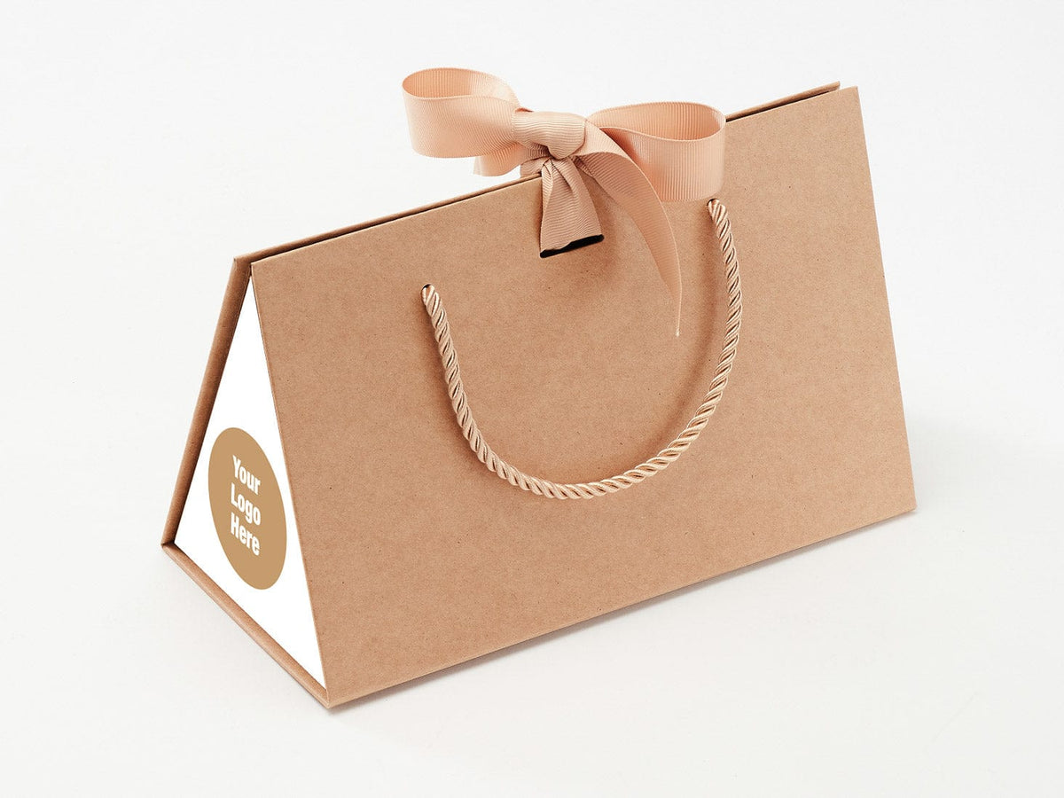 Medium Kraft BoxBags® Featured With Custom Logo Printed Side Panel Labels from brokenlogo