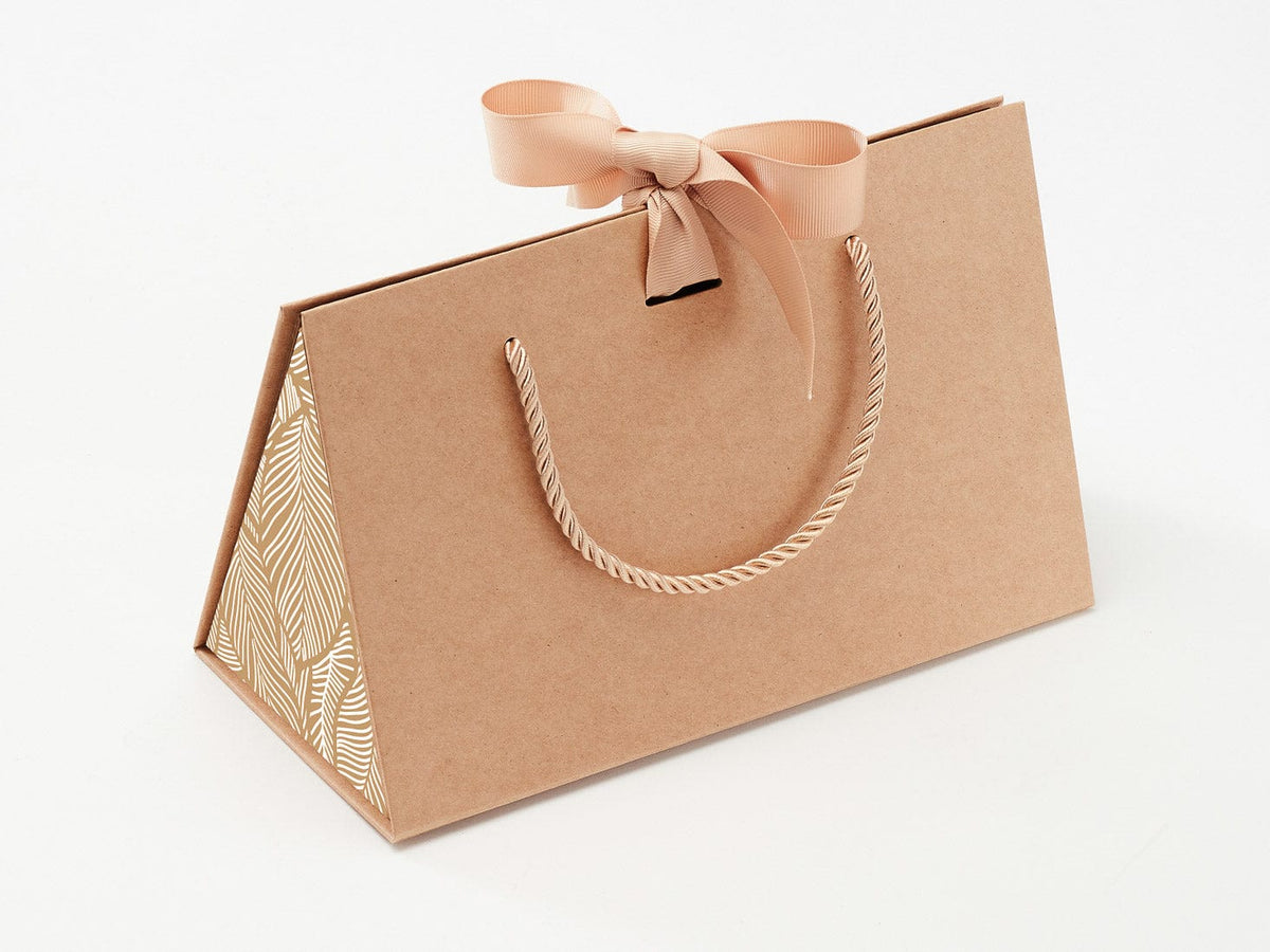 Medium Kraft BoxBags® Featured With Custom Logo Printed Side Panel Labels from brokenlogo
