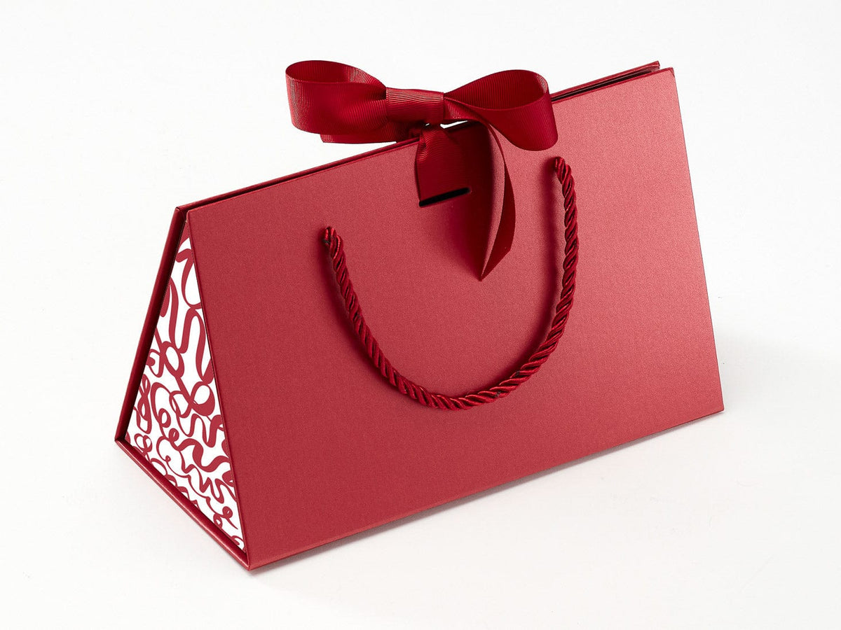 Medium Red BoxBags® Featured With Custom Logo Printed Side Panel Labels from brokenlogo