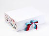 Mexican Mix FAB Sides® Featured on White Gift Box with Hot Red and Misty Turquoise Double Ribbon