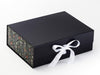 Xmas Mistletoe FAB Sides®  Featured on Black A4 Deep Gift Box with White Recycled Satin Ribbon
