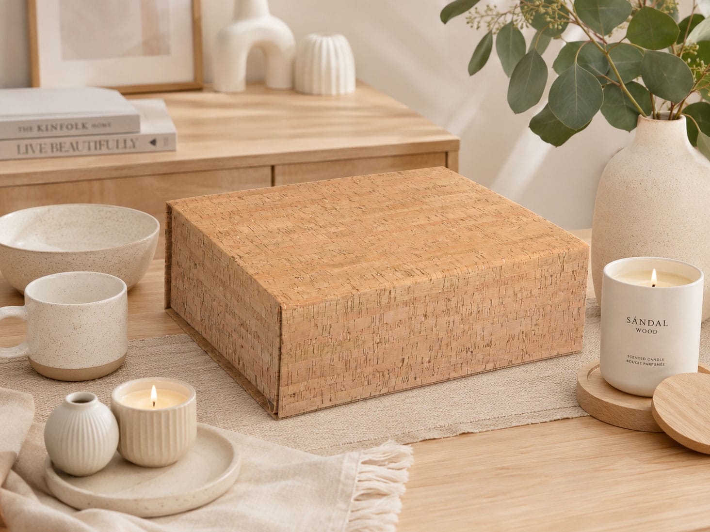 Natural Cork Gift Boxes For Home Decor Styling Gifts