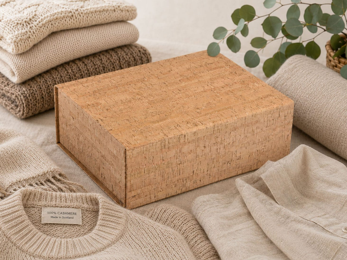 Natural Cork Luxury Gift Boxes or Natural Fibre Clothing
