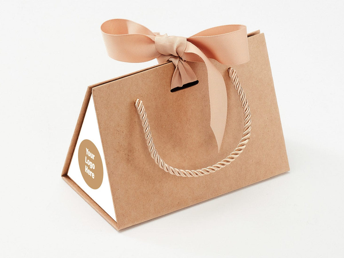 Small Kraft BoxBags® Featured With Custom Logo Printed Side Panel Labels from brokenlogo