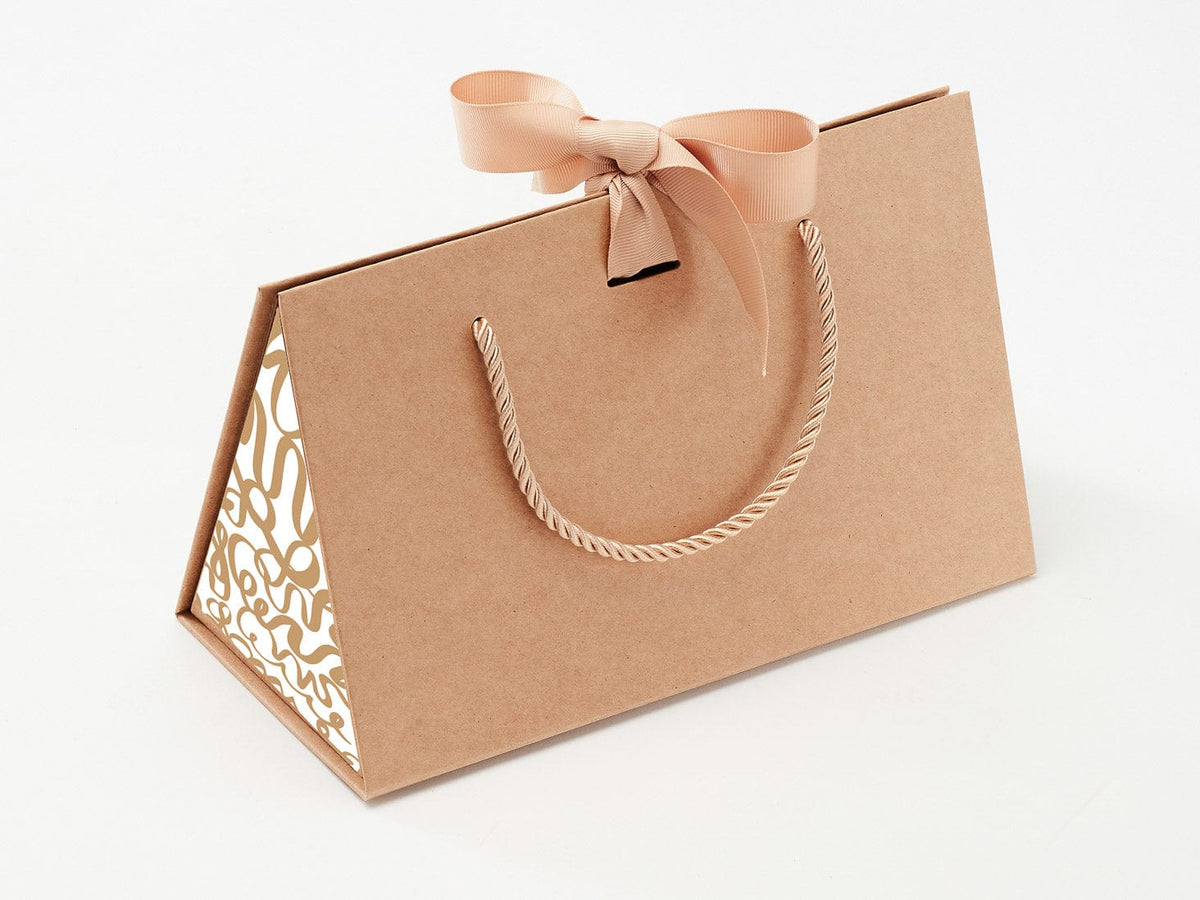 Medium Kraft BoxBags® Featured With Custom Logo Printed Side Panel Labels from brokenlogo