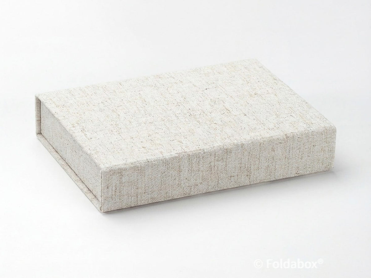 Luxury Linen A5Shallow Foldng Gift Box