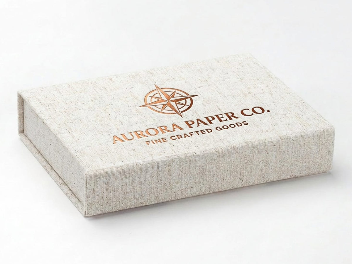 A5 Shallow Line Gift Box with Copper Foil Logo
