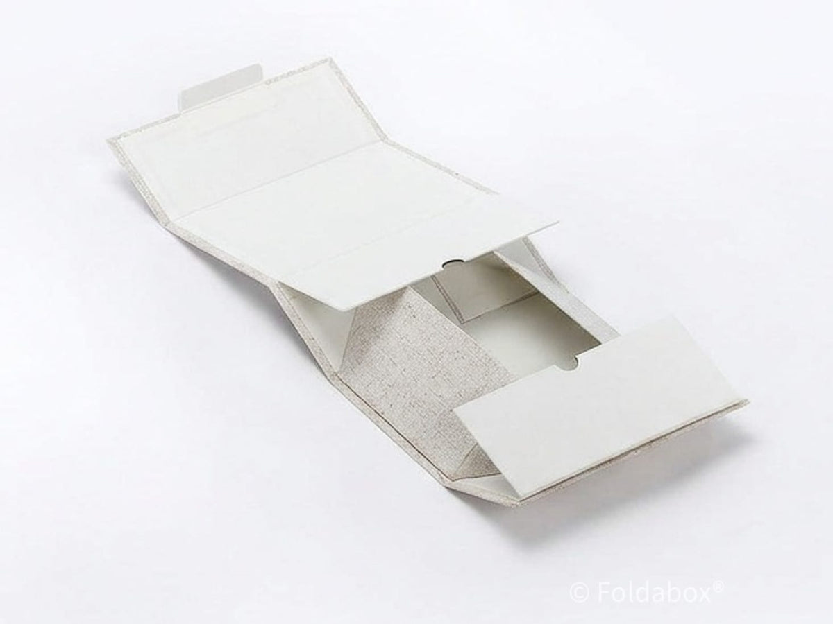 Small Natural Linen Gift Box Partly Assembled