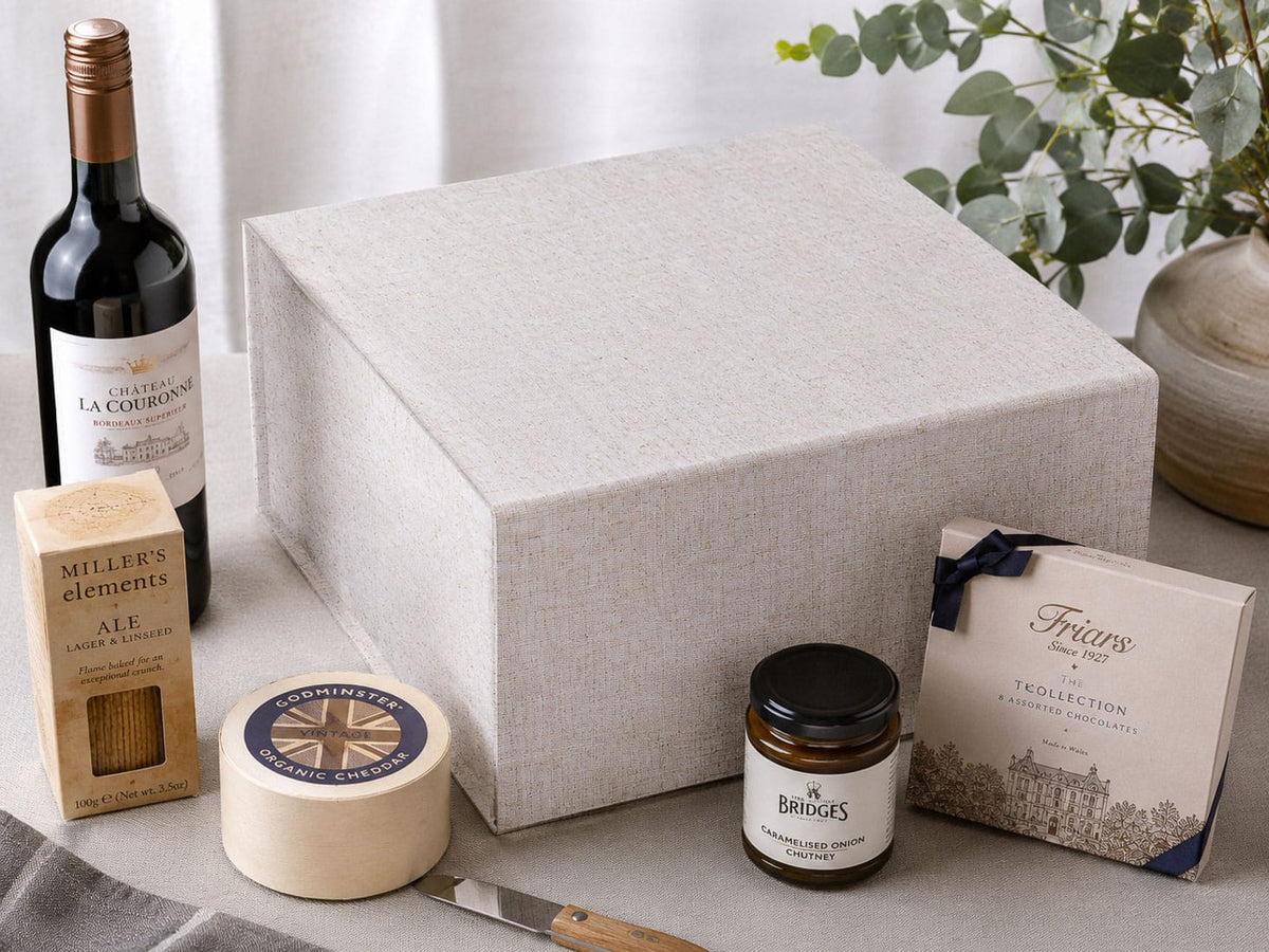 Natural Linen XL Deep Gift Hamper Box