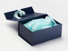 Mint Green Tissue Paper Featured in Navy Gift Box