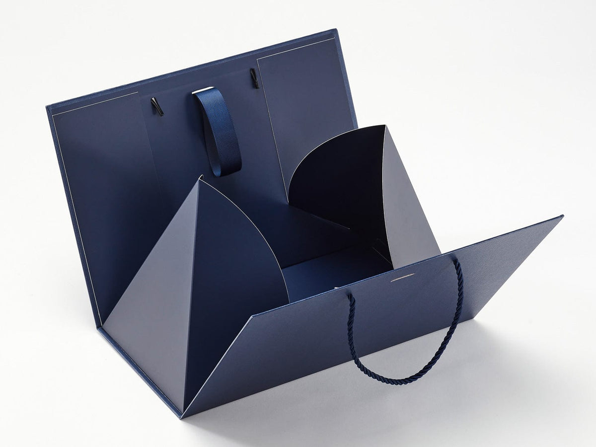 Large Navy Blue BoxBag® Partially Assembled