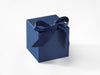 Navy Blue Small Cube SoftBox Assembled ith Ribbon