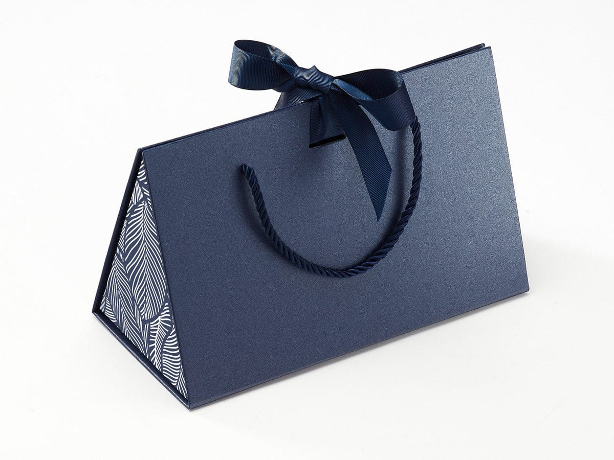 Navy Medium BoxBag® Featuring Custom Logo Printed Side Panel Labels from brokenlogo