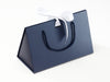 Medium Navy Blue BoxBag®  Featured with White Satin Ribbon