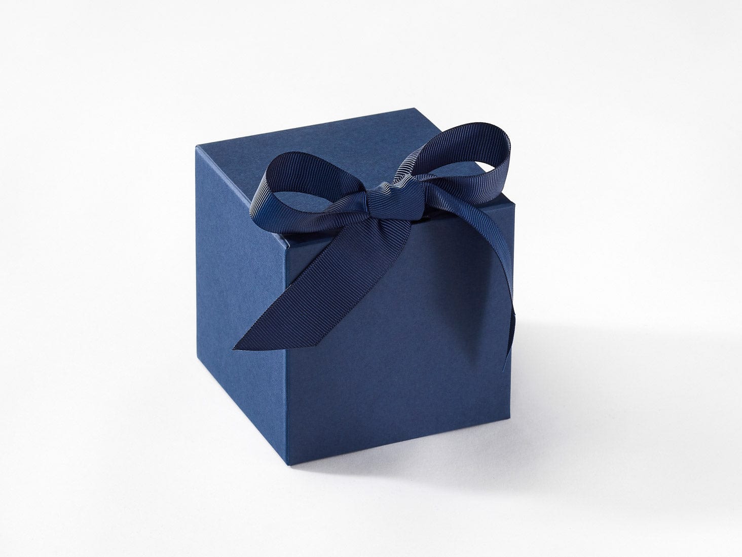 Sample Navy Blue Small Cube SoftBox with changeable ribbon