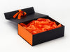 Orange Tissue Paper Featured in Black Gift Box with Orange FAB Sides®