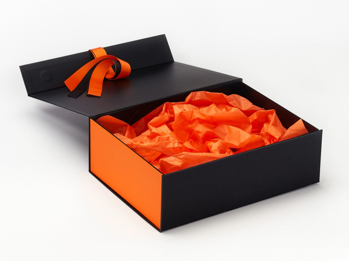 Orange Tissue paper featured with Black Gift Box and Orange FAB Sides®