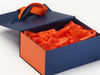Orange Tissue paper featured with Navy Gift Box and Orange FAB Sides®