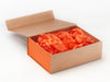 Orange Tissue paper featured with Natural Kraft Gift Box and Orange FAB Sides®
