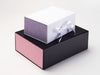 Black A4 Deep No Magnet Box with Pink Linen FAB Sides®