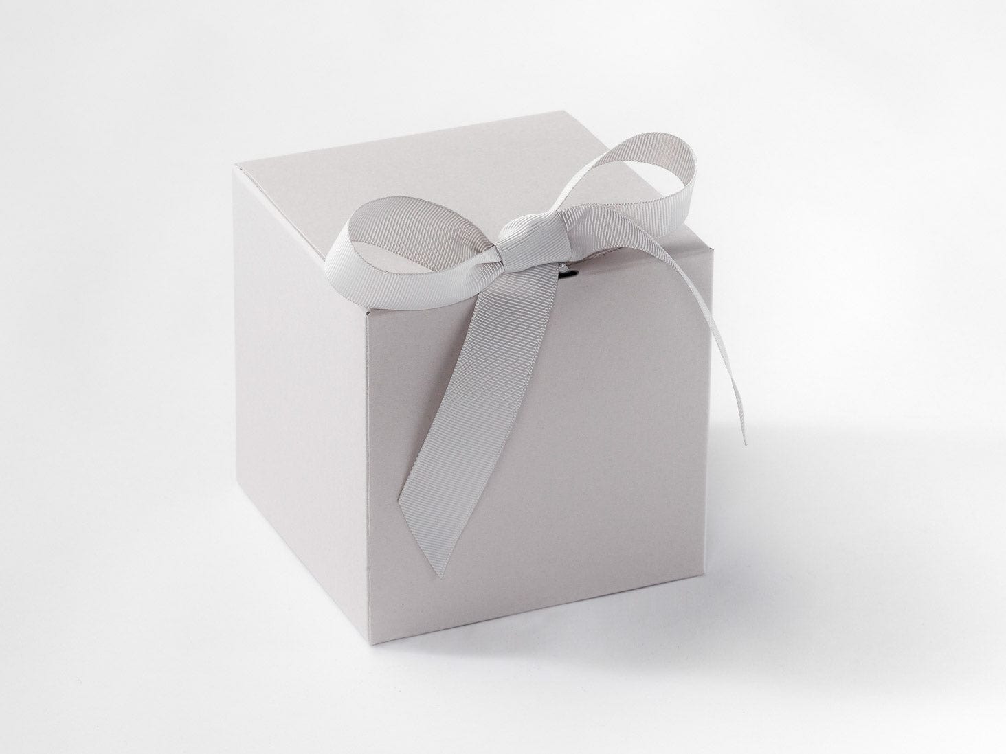 Gift Box Color Grey Cloud Grey Large Cube SoftBox Gift Boxes with changeable ribbon ...