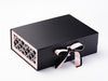 Pale Pink Satin Featured with Pale Pink Hearts FAB Sides® on Black Gift Box