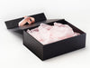 Black Gloss FAB Sides on Black Gift Box with Pale Pink Tissue Paper