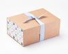 Paw Prints FAB Sides® Featured on Natural Kraft A5 Deep Gift Box with Bluebell Ribbon