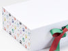 Paw Prints FAB Sides® Featured on White Gift Box with Sage Green and Cinnabar Ribbon