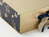 Xmas Pine Cones FAB Sides® Featured on Gold A4 Deep Gift Box Close Up