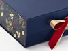 Xmas Pine Cones FAB Sides®  Featured on Navy A4 Deep Gift Box Close Up