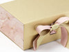 Pink Marble FAB Sides® Decorative Side Panels on Gold Gift Box with Vanilla  Double Ribbon