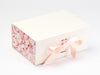 Pink Peony FAB Sides® on Ivory Gift Box with Pink Satin Double Ribbon