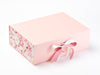 Pink Peony FAB Sides® on Pale Pink Gift Box with Ivory Satin and Rose Quartz Double Ribbon