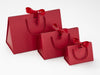Red BoxBags Available in 3 Sizes Work Well With Forest Green Ribbon