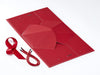 Medium Red BoxBag® Supplied Flat with Ribbon and Rope Handles
