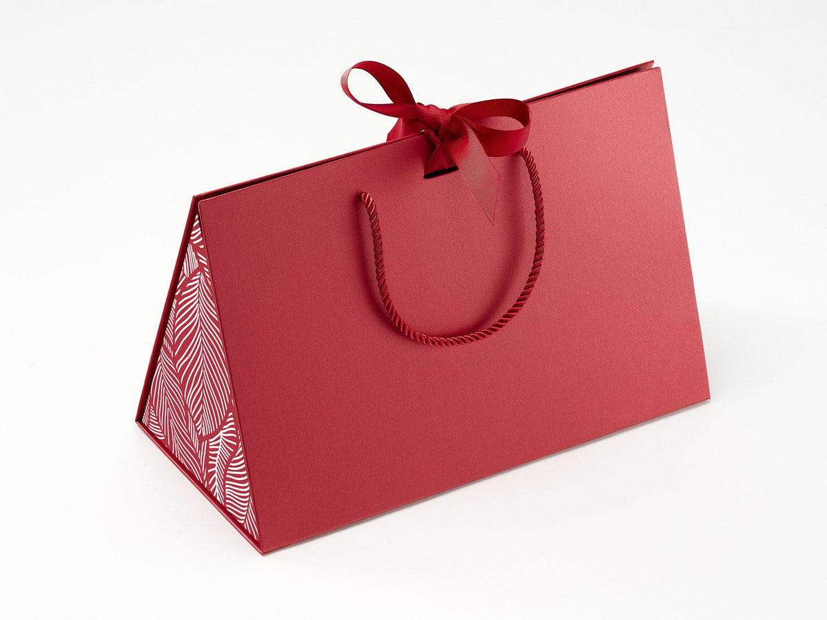 Large Red BoxBag® Featuring Custom Logo Branded Side Panel Labels from brokenlogo