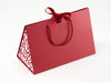 Large Red BoxBag® Featuring Custom Logo Branded Side Panel Labels from brokenlogo